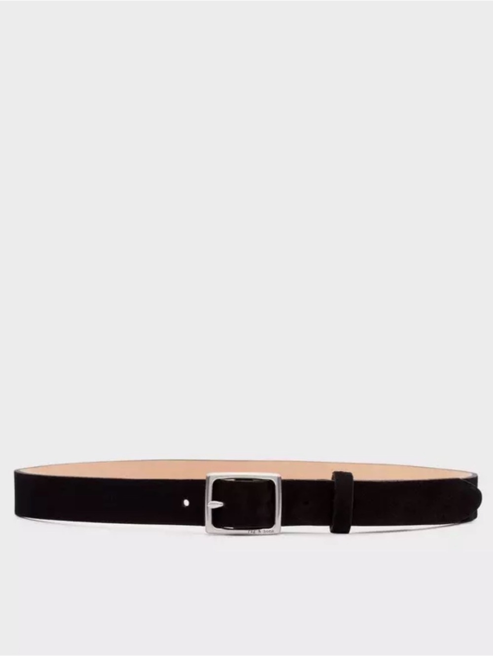 rag & bone Baby Boyfriend Black Suede Leather Belt L